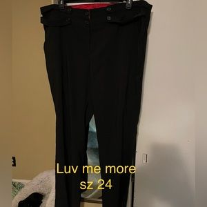 Black luv me more dress pants sz24